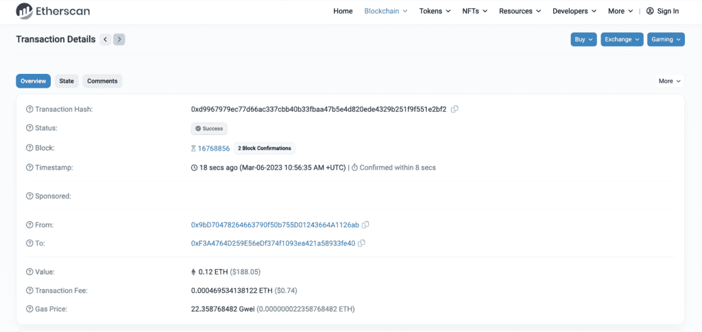 Etherscan Example