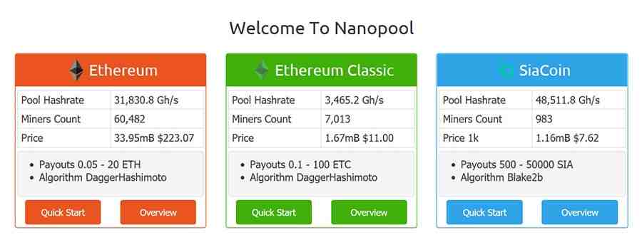 Ethereum Classic Selection Nanopool