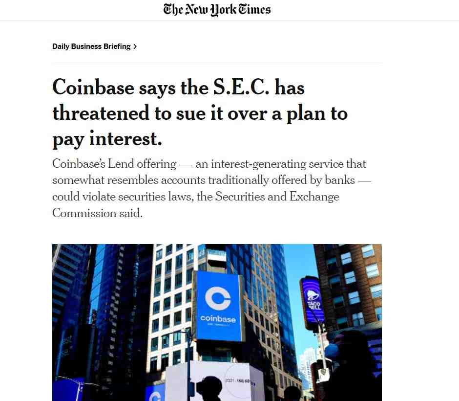 SEC sue Coinbase