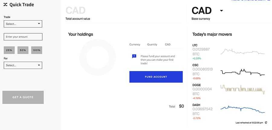 Coinsquare quicktrade