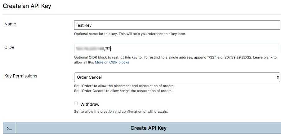 BitMEX API Key Generation