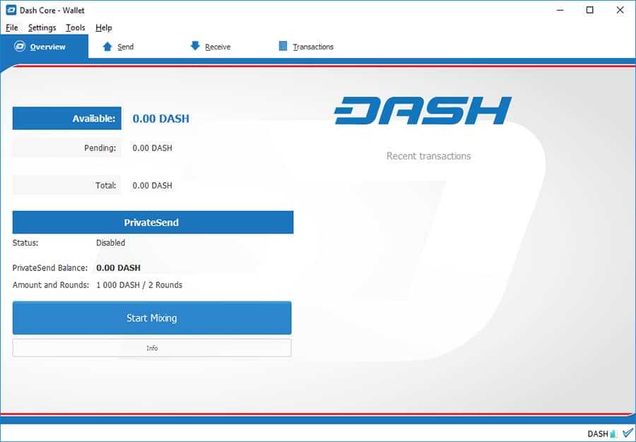 Dash Core Wallet