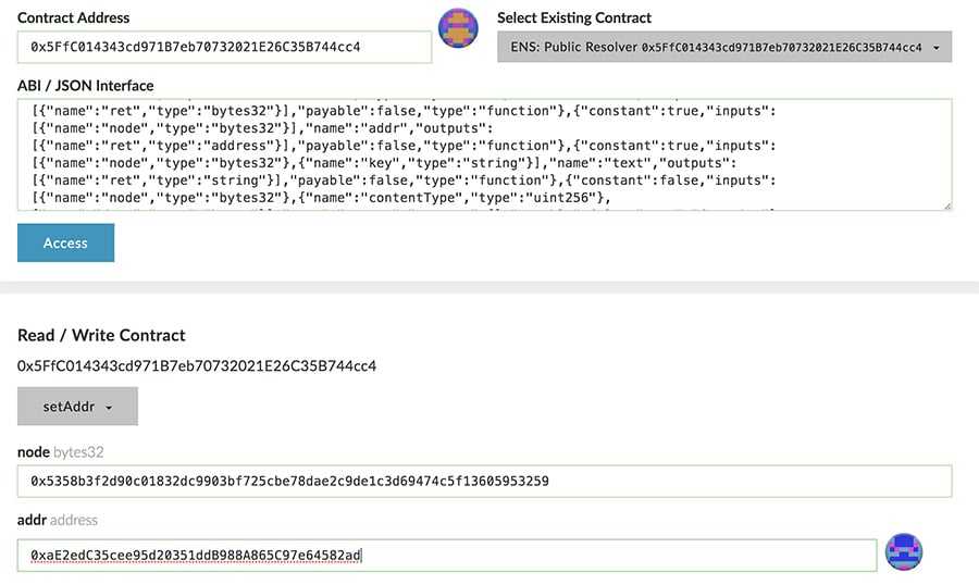 Setting .eth address in MEW