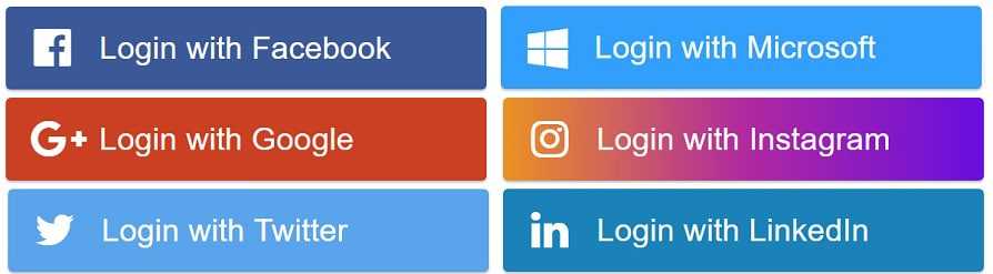 Social Login Options