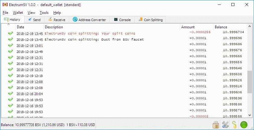 ElectrumSV Wallet