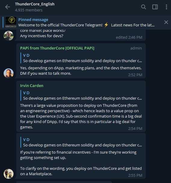 ThunderCore Telegram