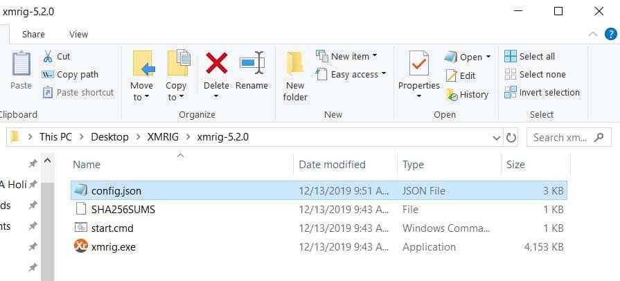 Set XMRIG mining parameters