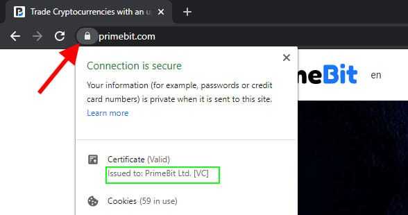 SSL Security Primebit