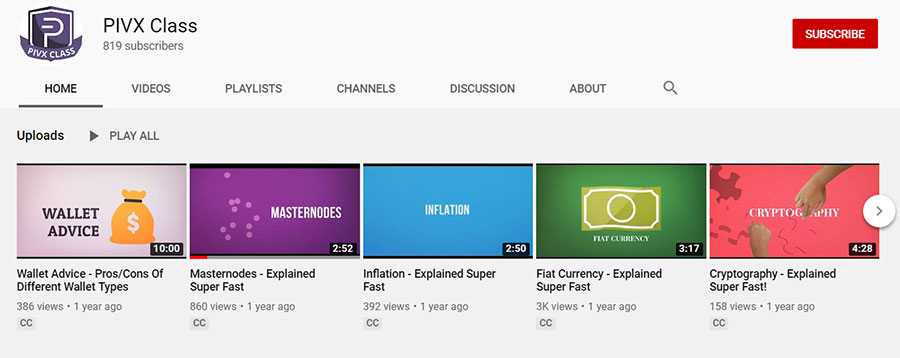 PIVX YouTube
