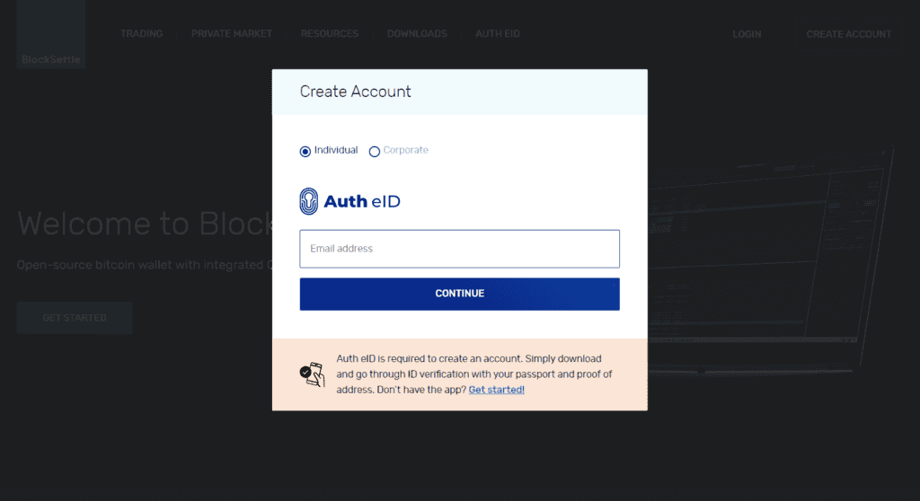 Blocksettle Login