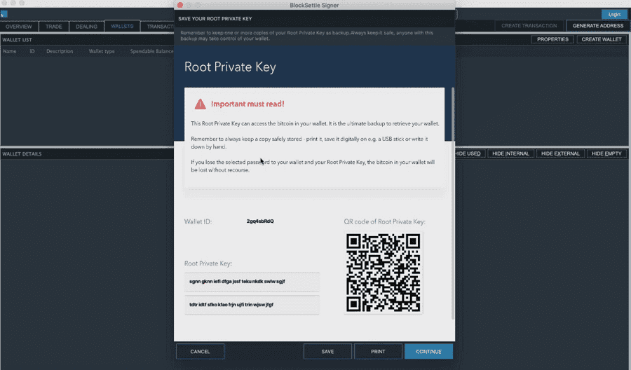 Blocksettle Create Wallet