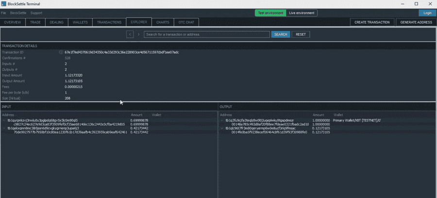 Blocksettle Terminal Explorer