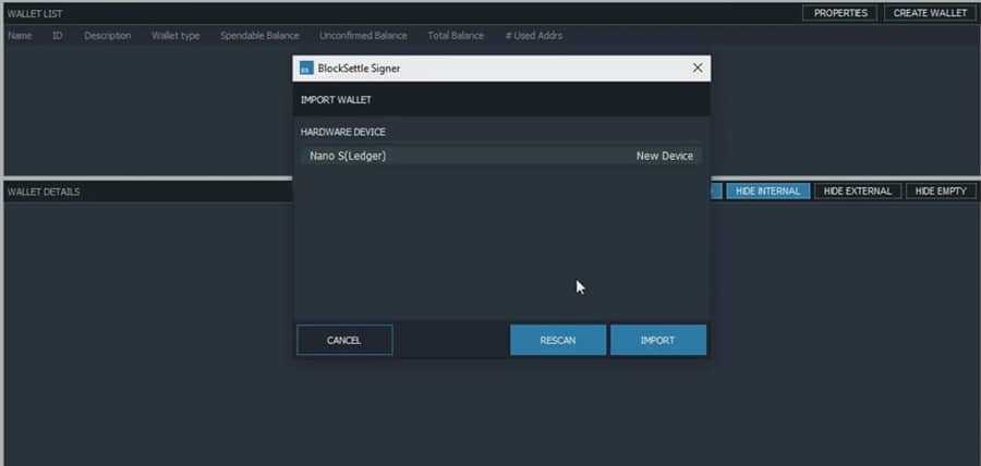Blocksettle Wallet Import