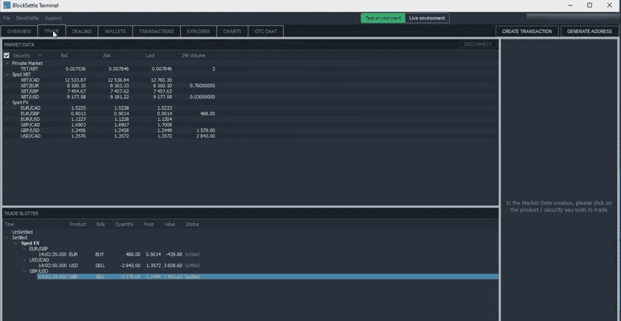 Blocksettle Terminal Trade