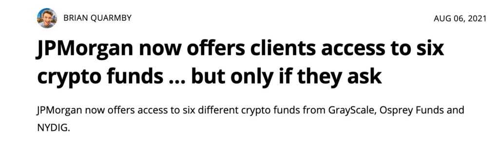 JP Morgan Crypto Funds