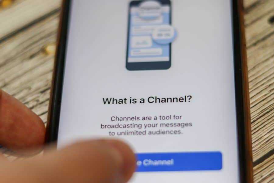 Telegram channel on phone