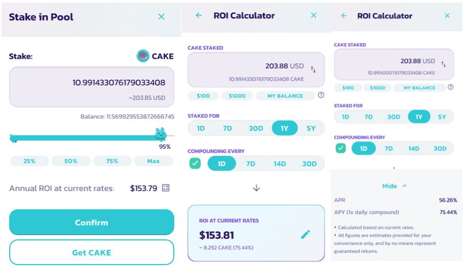 Staking in AutoCAKE