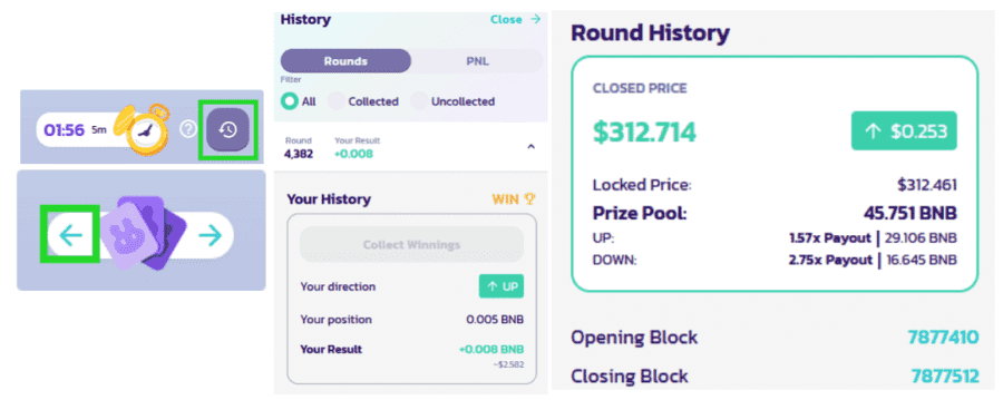 Viewing Past Results