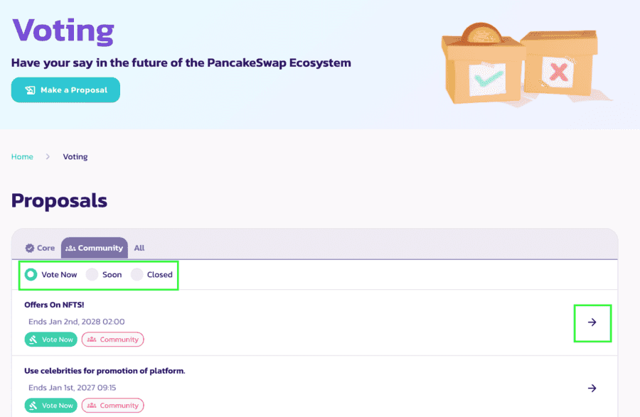 Voting Main Page