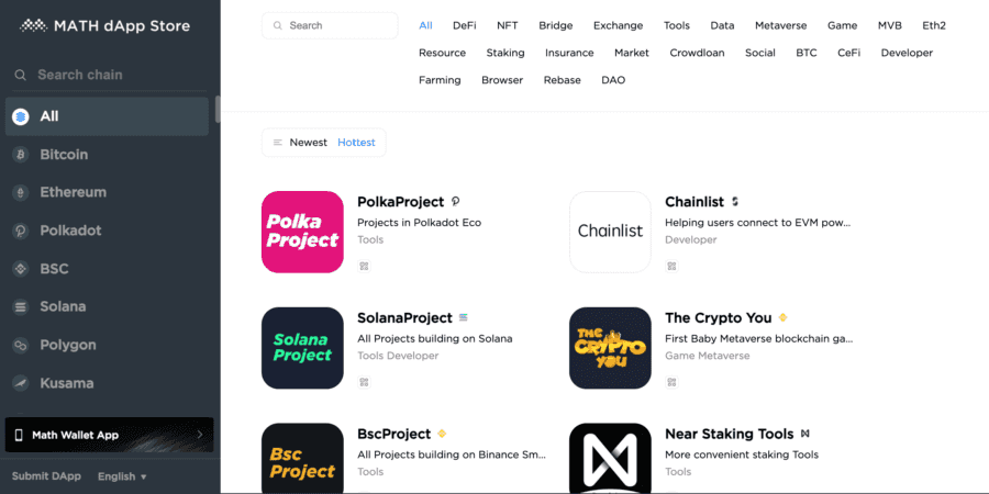 Math DApp Store