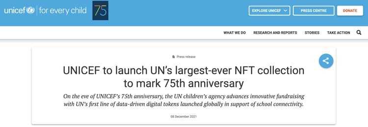 Unicef Nft