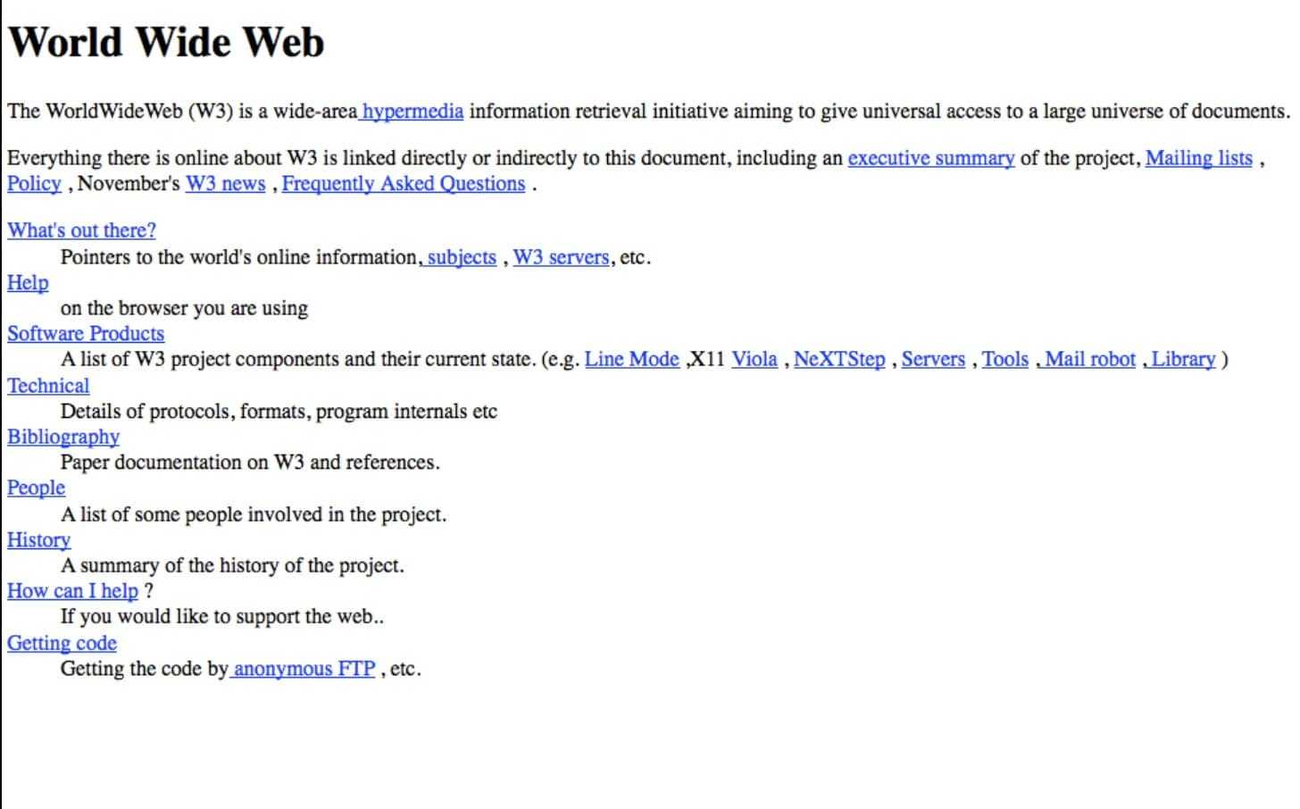 example of Web 1.0