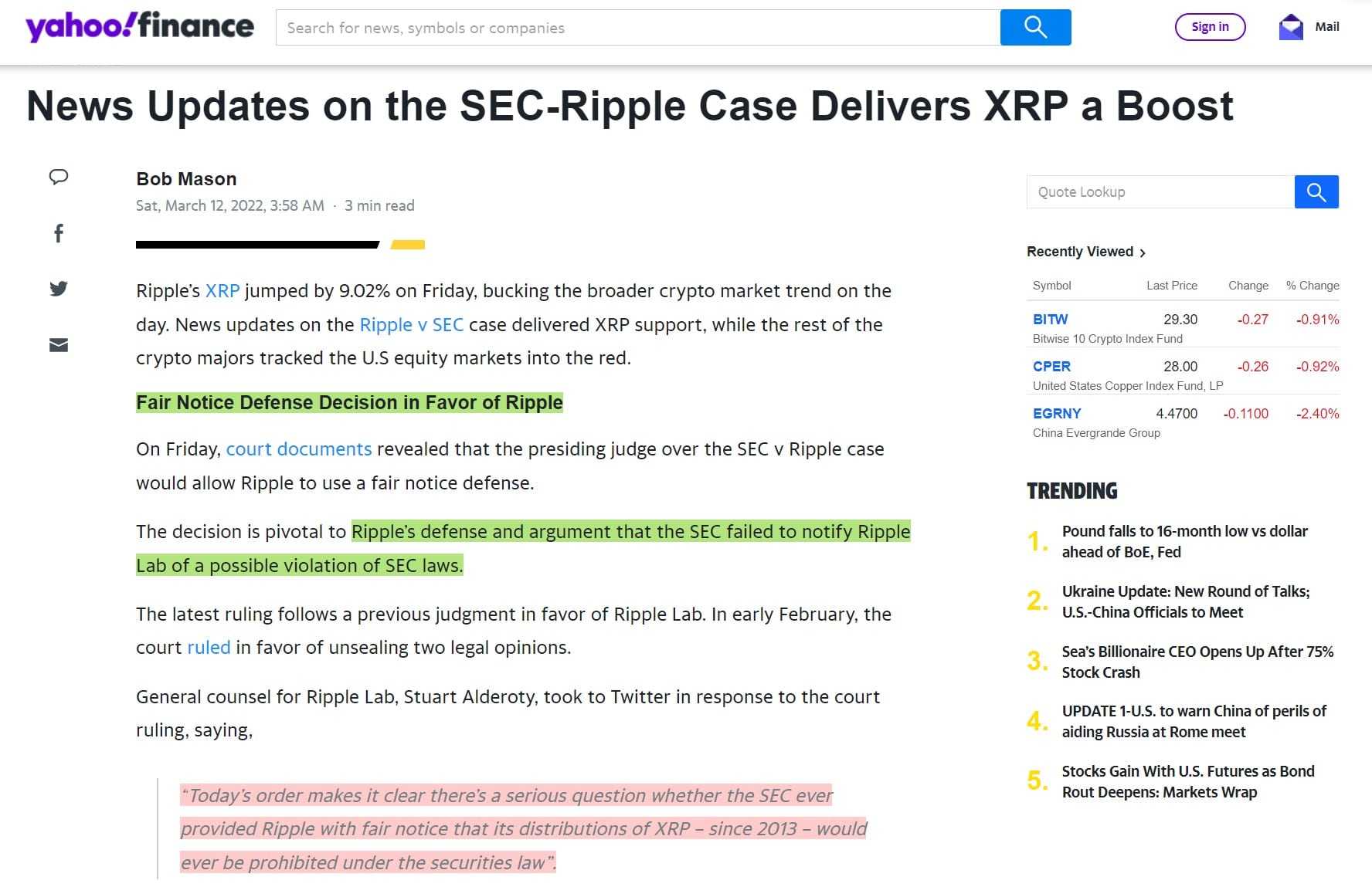 SEC Vs Ripple