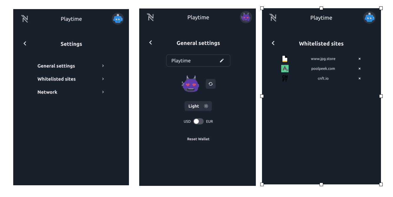 Settings In Nami