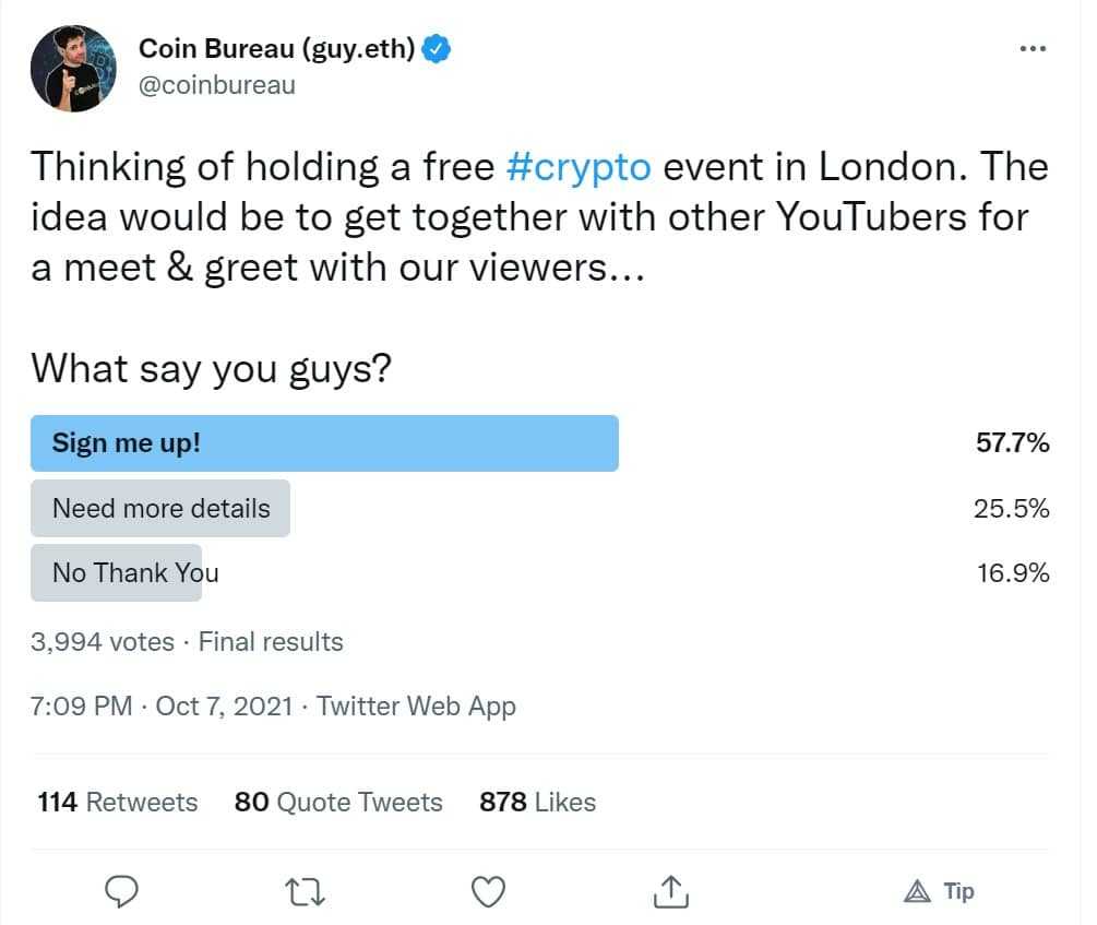 Coin Bureau twitter vote