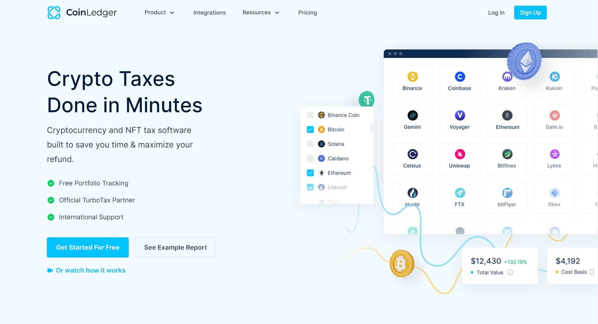 CoinLedger crypto tax software