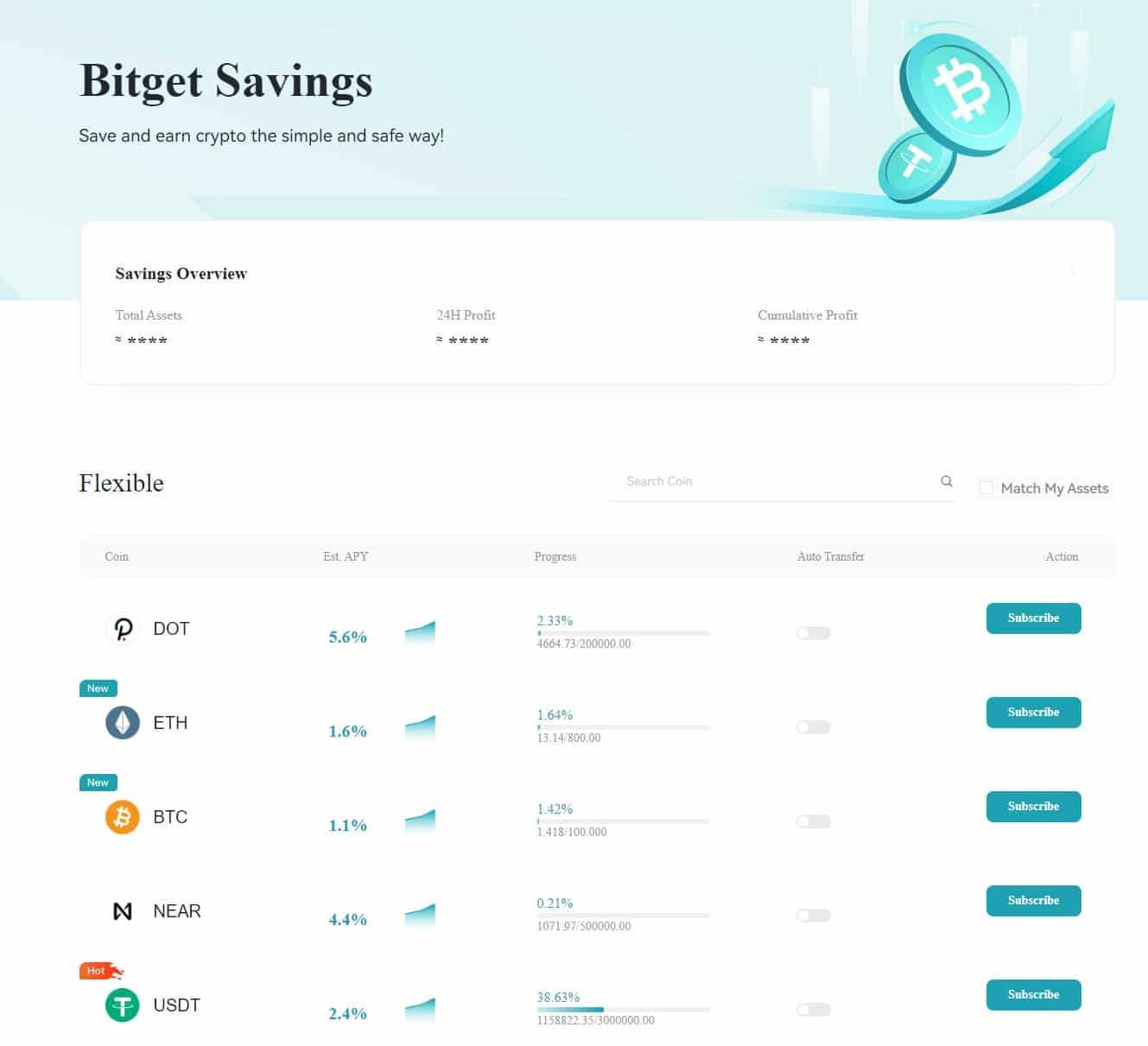 bitget savings