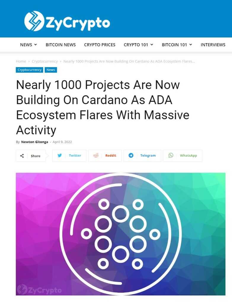 cardano network thrives