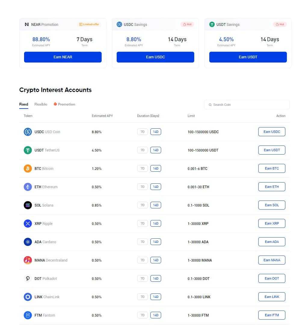 phemex saving account