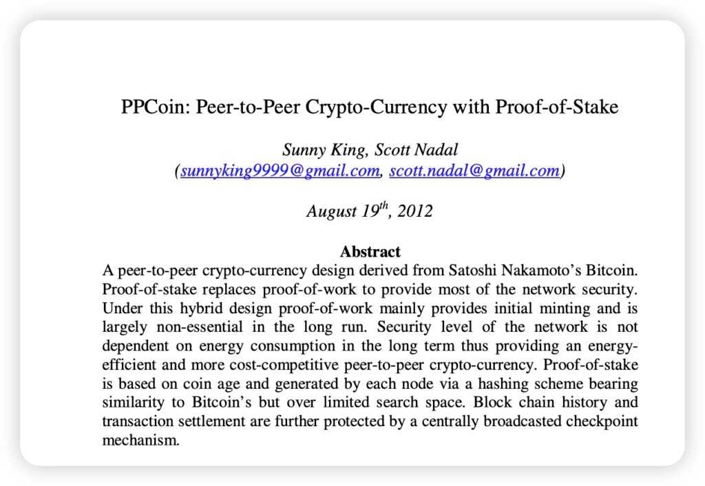 peercoin whitepaper