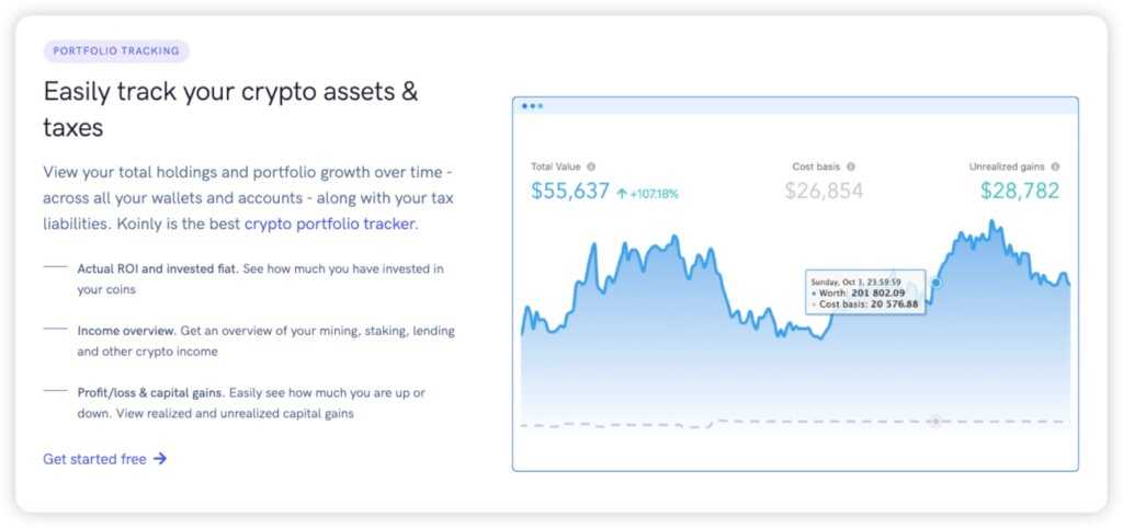 Koinly Portfolio Tracking