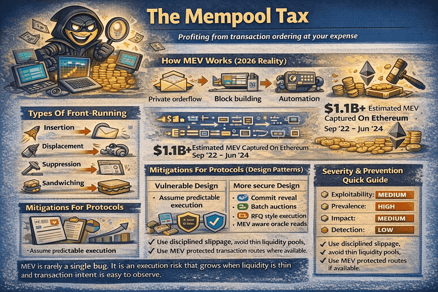 MEV, Front-Running, and Sandwich Attacks