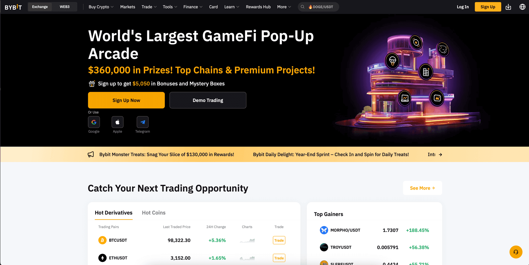 Bybit Homepage 