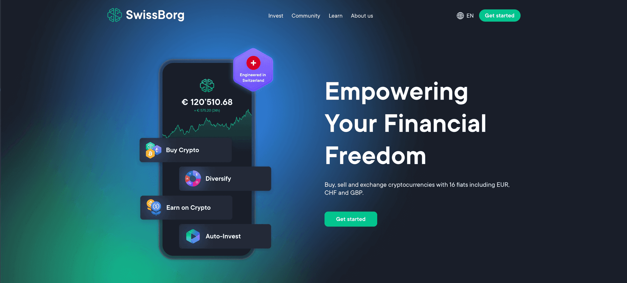 SwissBorg Homepage 