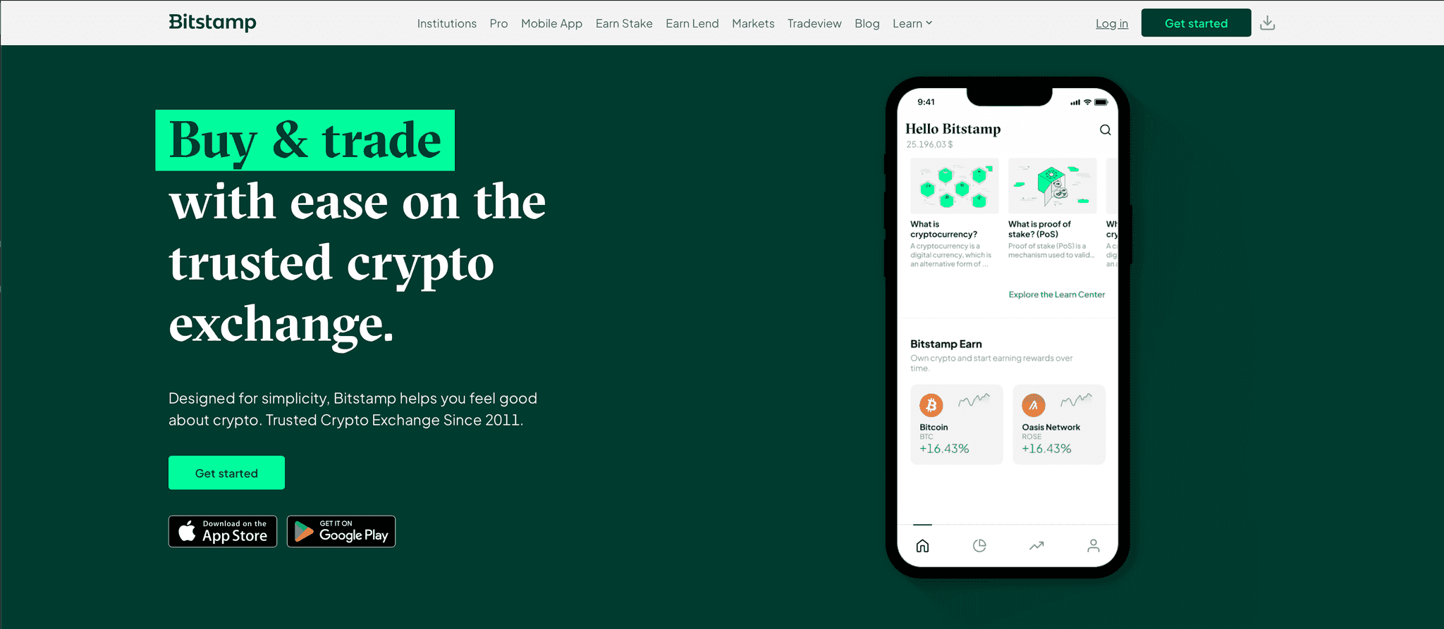 Bitstamp Homepage