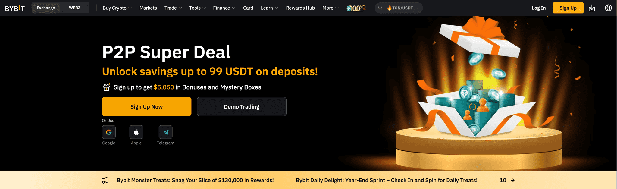 Bybit homepage