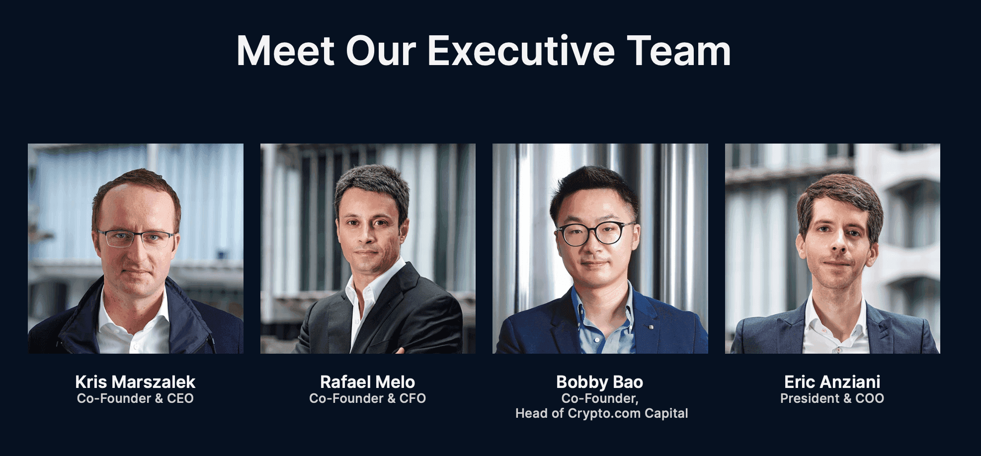 Crypto.com executive team