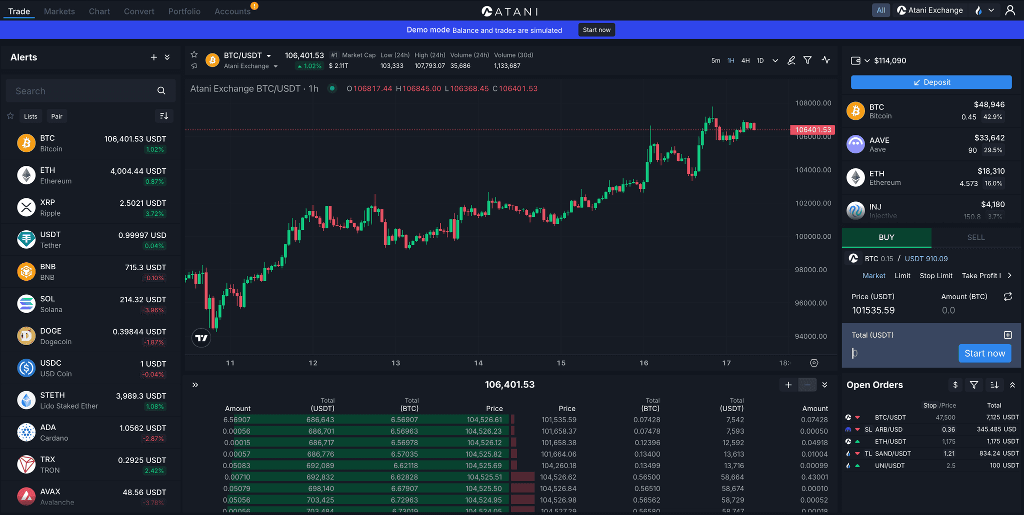 Atani User Interface  