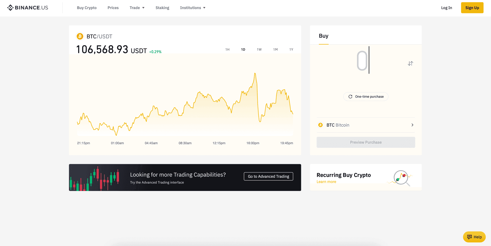 Simple “Buy Crypto” Interface