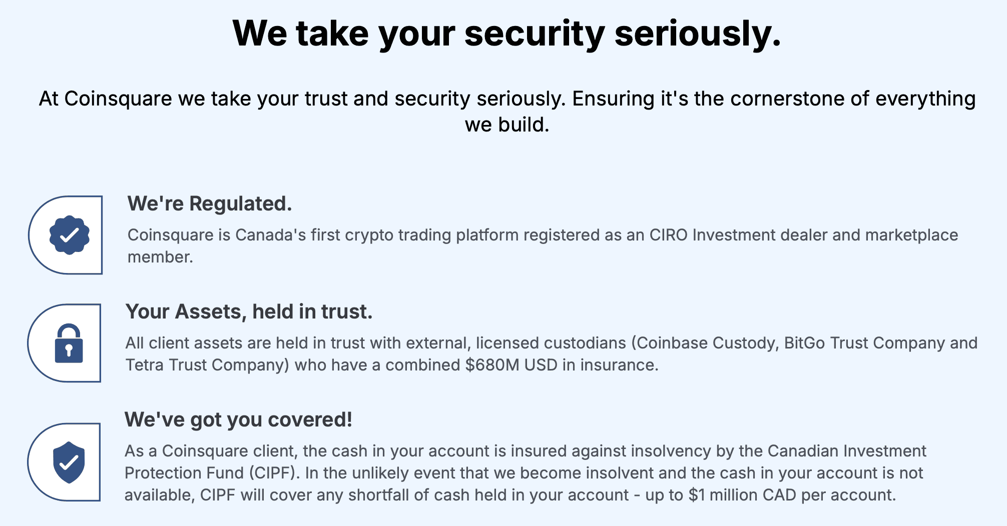 Coinsquare security