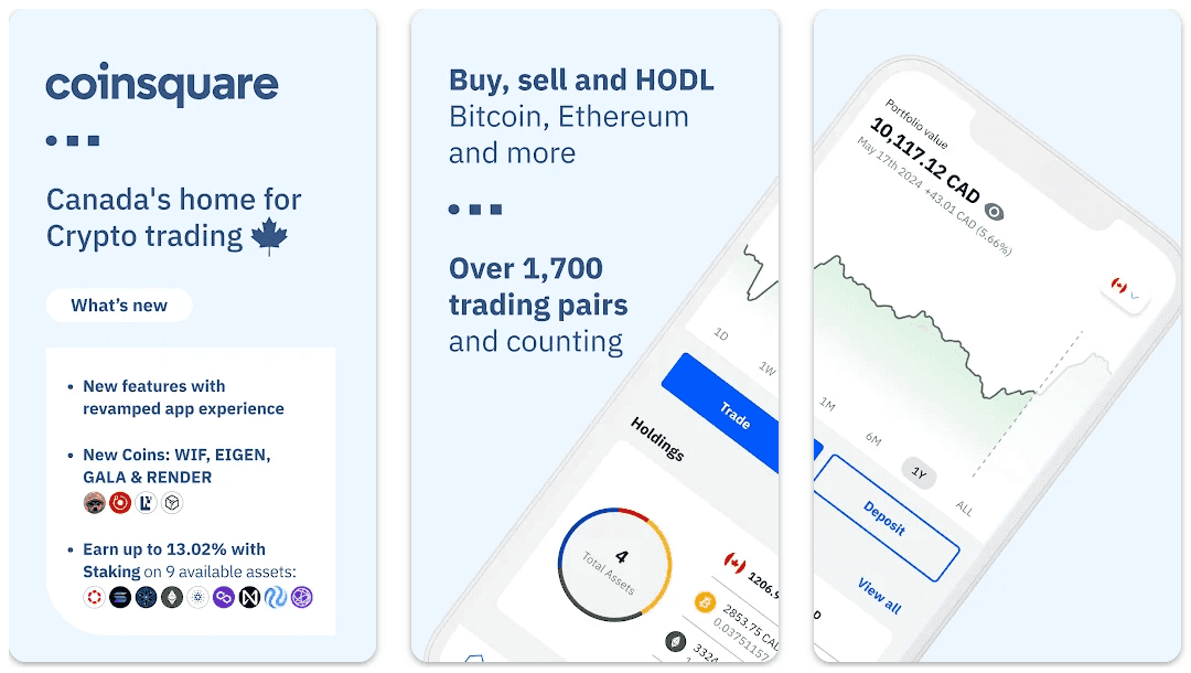 Coinsquare Mobile App 
