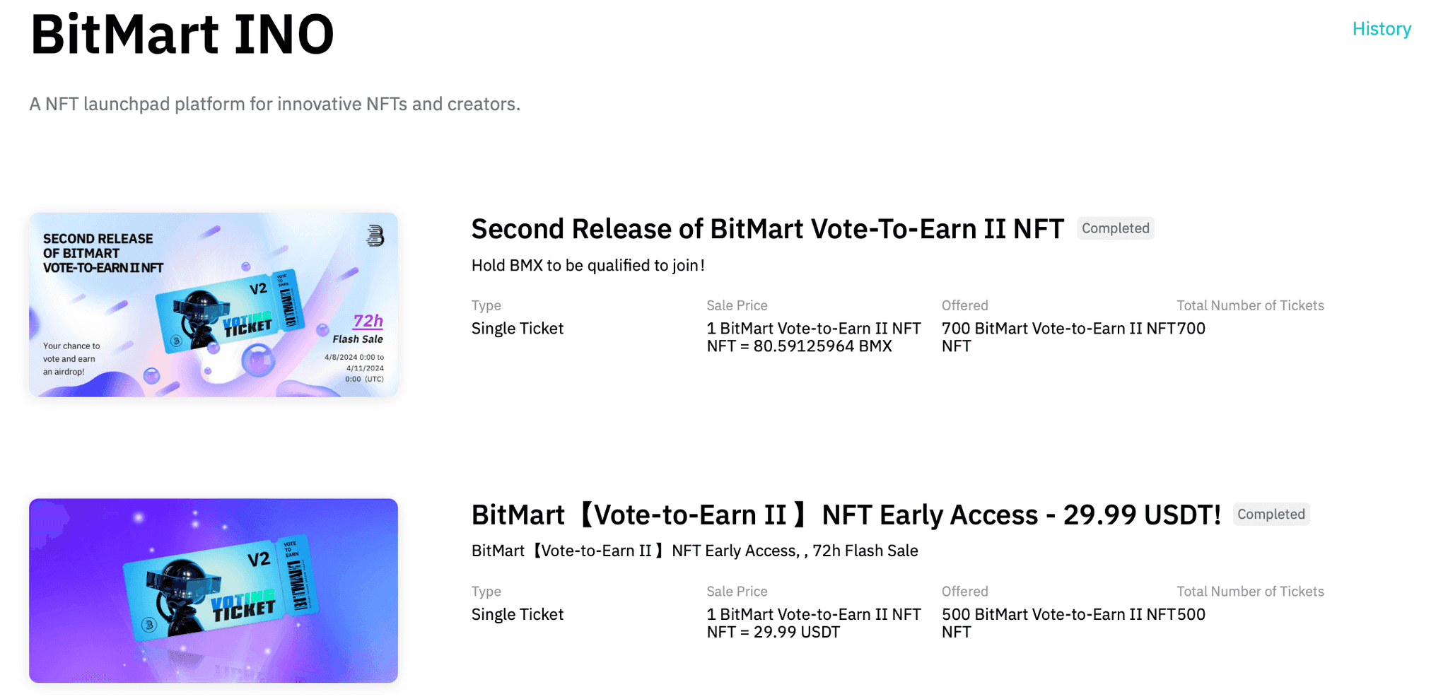 BitMart INO Platform