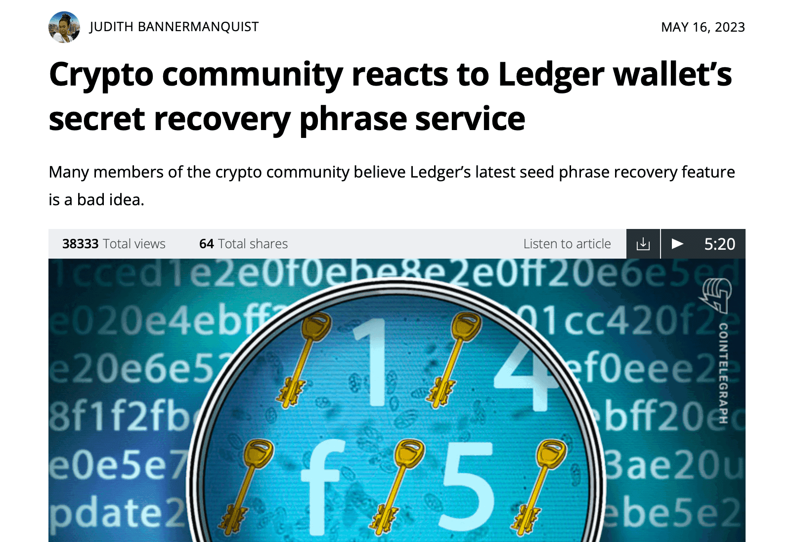 Ledger Recovery