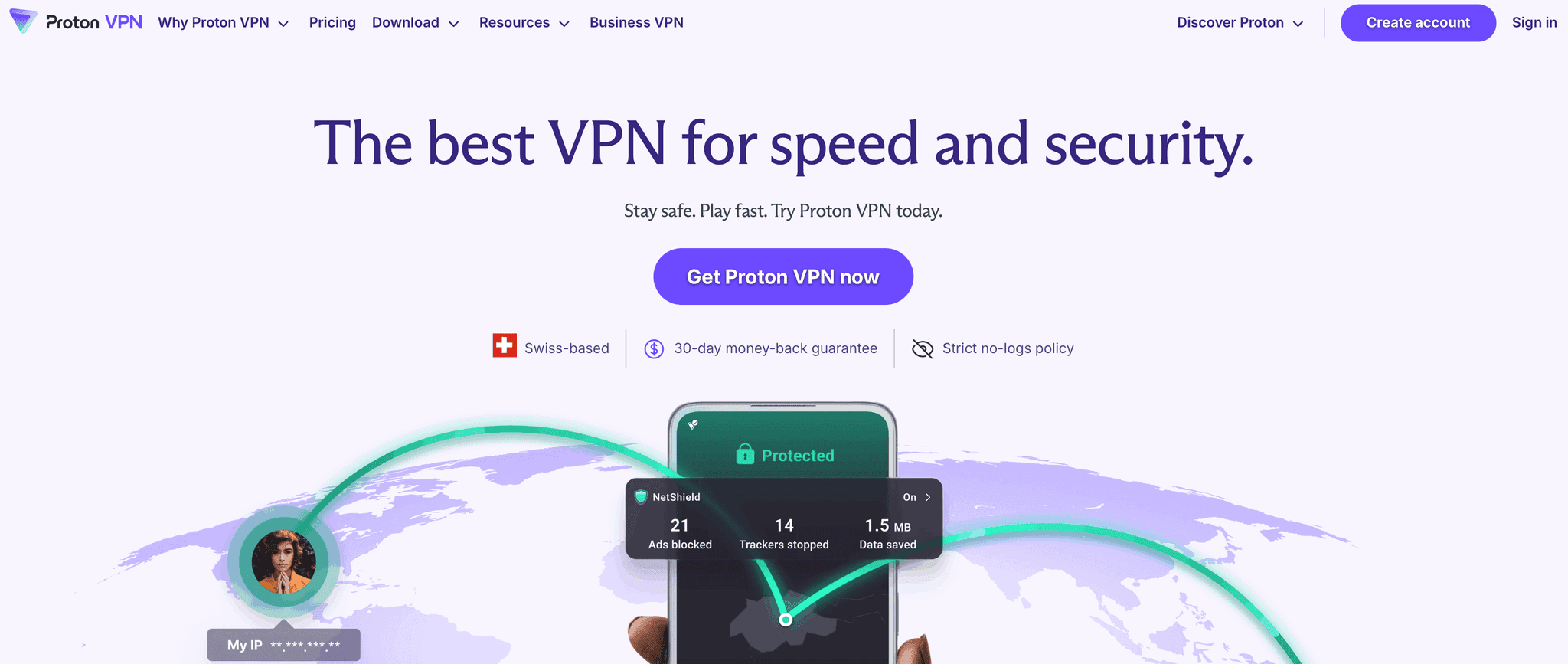 Proton VPN Homepage