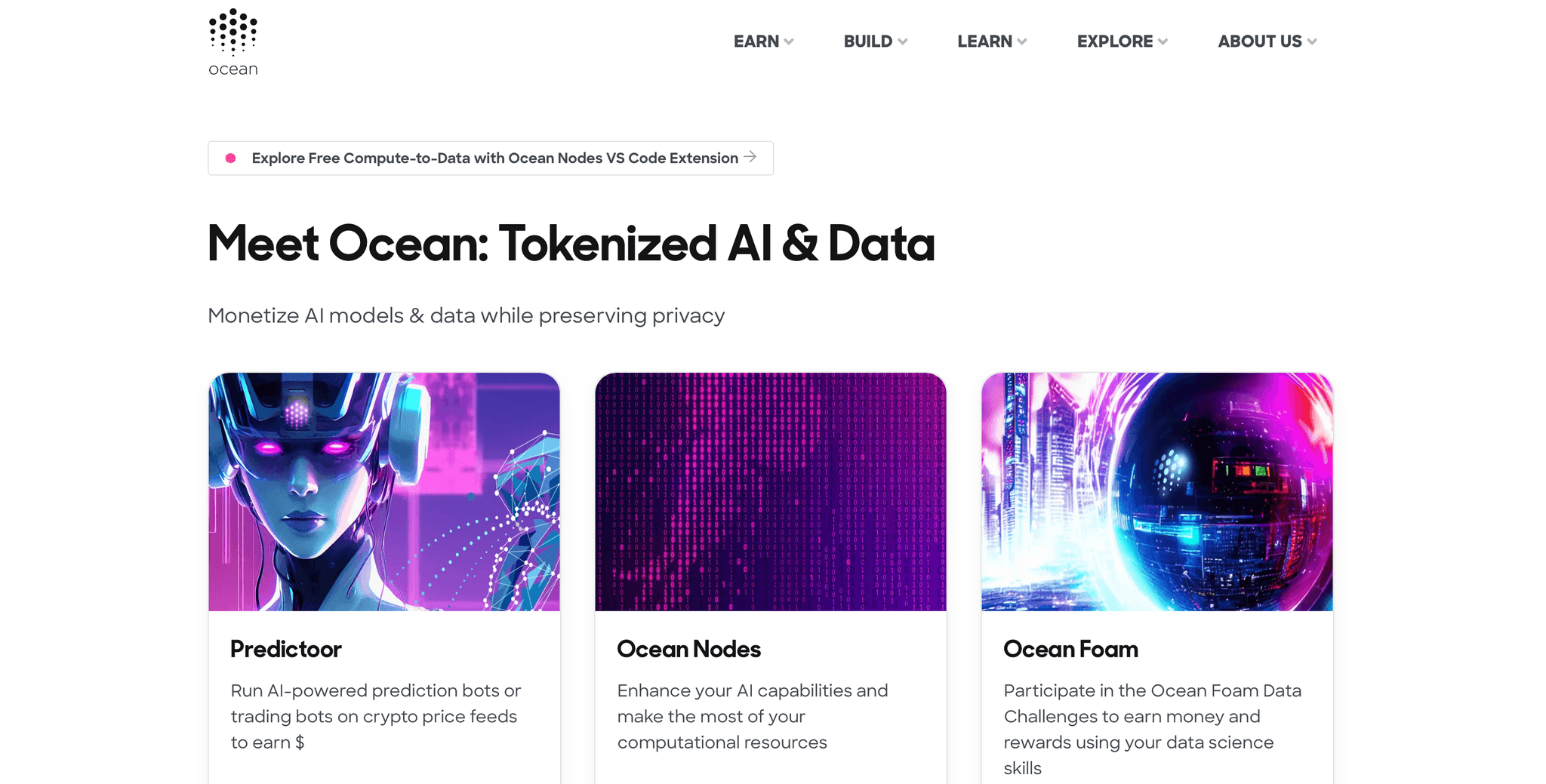 Ocean Protocol Homepage