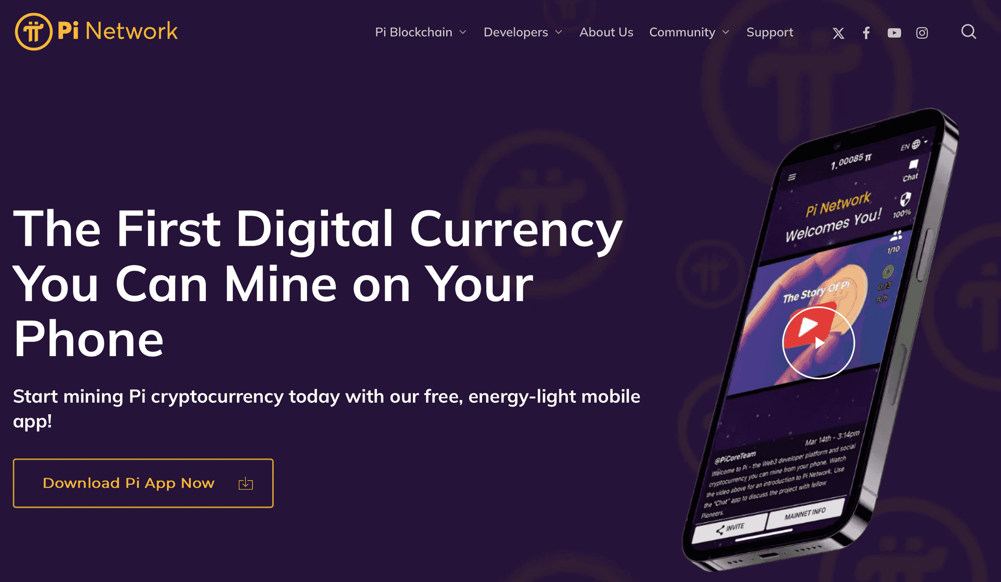 Pi Network Homepage